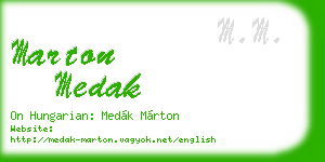 marton medak business card
